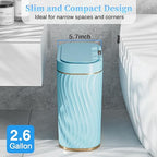 Bathroom Small Trash Can with Automatic Touchless Lid, 2.6 Gallon Smart Garbage - Image 3