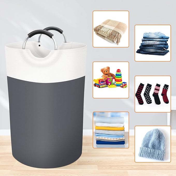 BlissTotes 75L Laundry Basket, Freestanding Laundry Hamper, Collapsible Dirty - Image 4