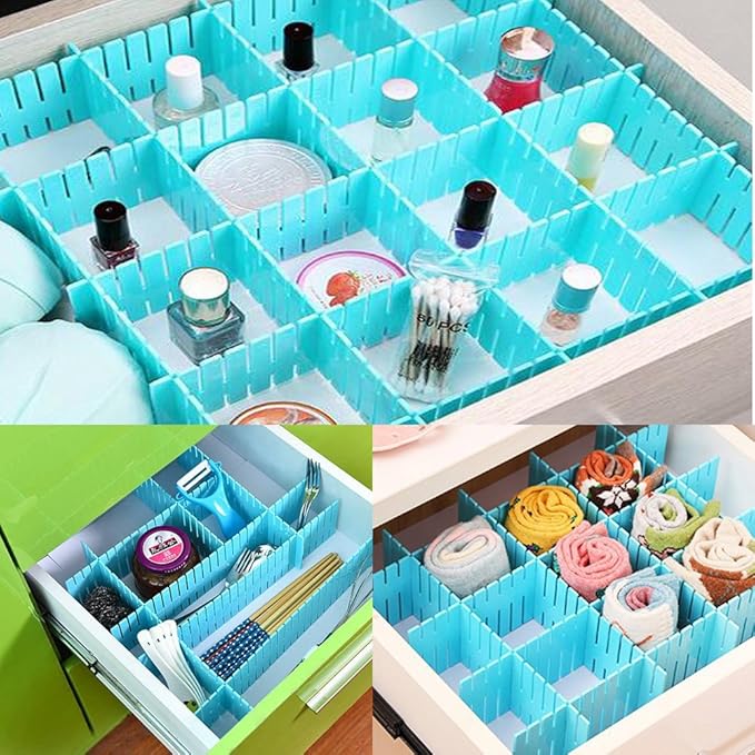 8pcs DIY Plastic Drawer Organizer Adjustable Drawer Dividers - Image 5