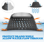 zaa Bathtub Drain Hair Catcher, Silicone Collapsible 1 Pack Drain Protector - Image 7