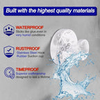 Suction Cup Hooks for Shower, Removable Towel Hooks for Bathroom Window Glass - Image 2