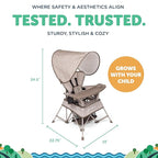 Baby Delight Go with Me Venture Portable Chair | Indoor and Outdoor | Sun Canopy | 3 Child Growth Stages | Sandstone - Image 4