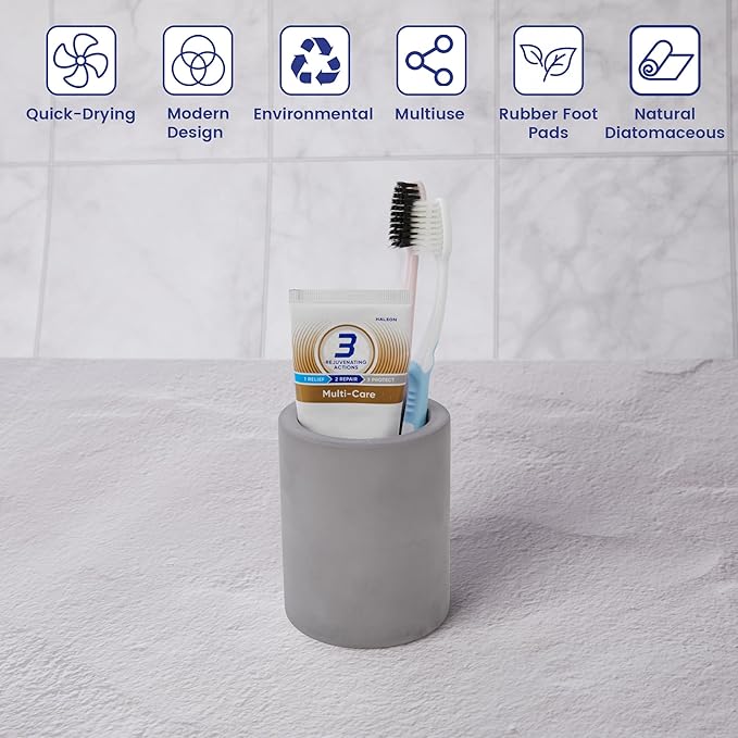 Drying Stone Toothbrush Holder, Diatomite Toothbrush Holders - Image 7