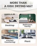 Stone Dish Drying Mats for Kitchen Counter, Fits Any Countertop - Image 4