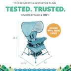 Baby Delight Go with Me Venture Portable Chair | Indoor and Outdoor | Sun Canopy | 3 Child Growth Stages | Blue Wave - Image 4