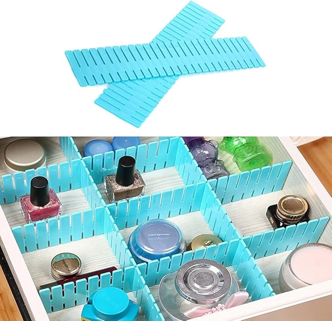 8pcs DIY Plastic Drawer Organizer Adjustable Drawer Dividers - Image 4