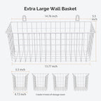MaraFansie Wire Basket 4-Pack Hanging Wall Organizer Cabinet Storage Basket - Image 2
