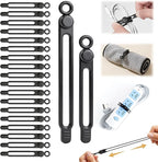 30 Pcs Silicone Cable Ties, Reusable Data Cable Organizer Wire Organizers by AWROSE