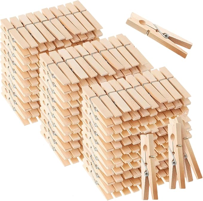 SenseYo 200 Pcs 2.9 Inch Wooden Clothespins Clips by SenseYo