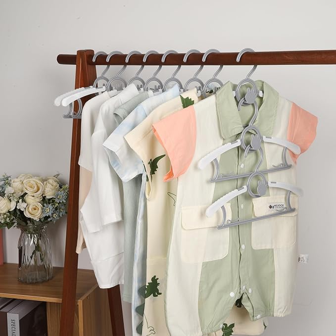 50 Pack Baby Hangers, Non-Slip Kids Hangers, Space Saving Plastic Hanger - Image 6