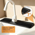 Faucet Mat for Kitchen Sink, Snap-On Design & 7°slope Fast Drain, Folding Sink - Image 4