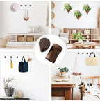 Roowest 12 Pack Wood Wall Hooks Natural Wooden Coat Hooks Wall Mounted Handmade - Image 5