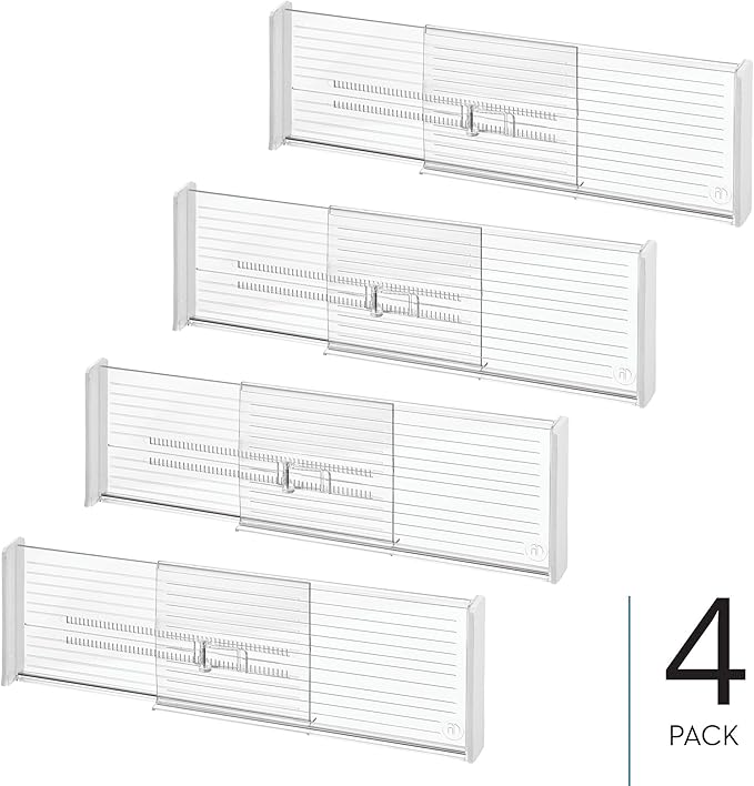 iDesign Expandable Plastic Deep Drawer Dividers - Image 2