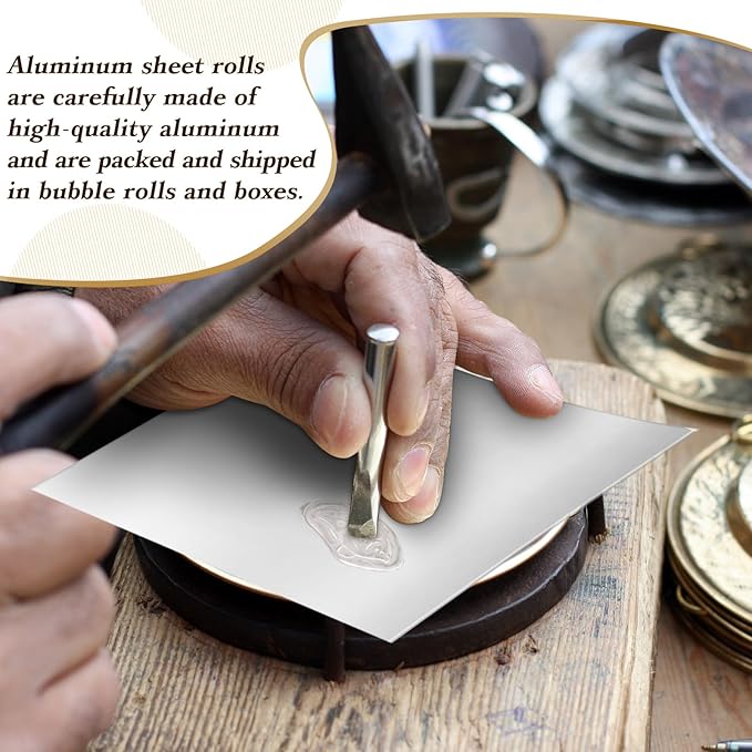 Yaocom 100 Packs Aluminum Metal Crafts DIY Foil 6 Inch x 6 Inch x 0.07 mm Thick - Image 3