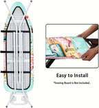 Nuxovilar Floral Sewing Machine Pattern Ironing Board Cover, 15×54 inch - Image 5