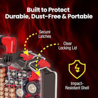 Battery Daddy Storage & Organizer Case w/Light and Tester, Stores & Protects - Image 7