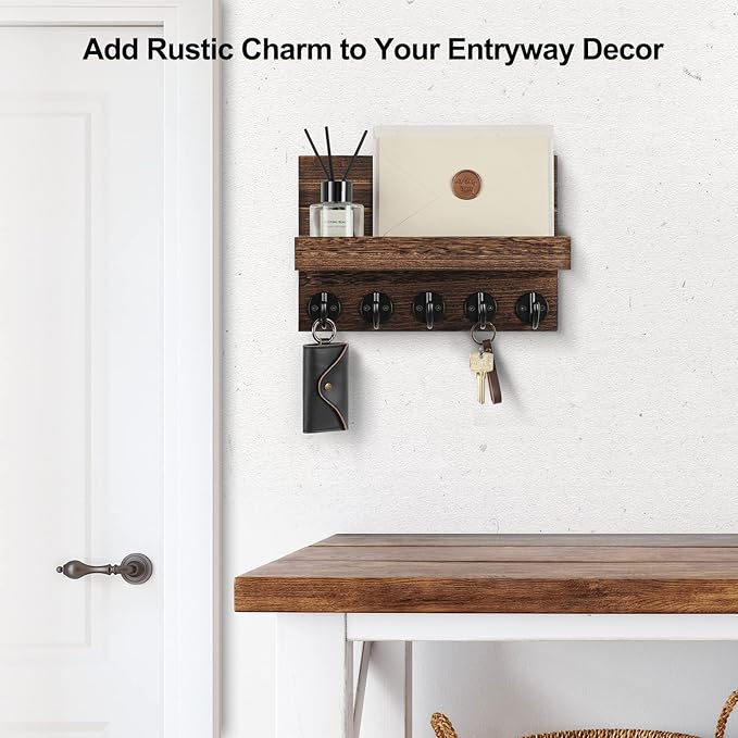 Key Holder for Wall, Decorative Key and Mail Holder - Image 4