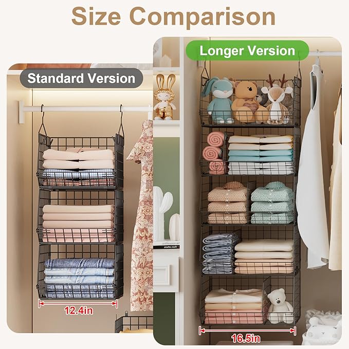 5 Tier Extra Large Closet Hanging Organizer - Image 5
