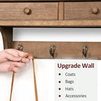 Emfogo Coat Hooks Mounted, Rustic Wood Coat Rack Mount Shelf - Image 4