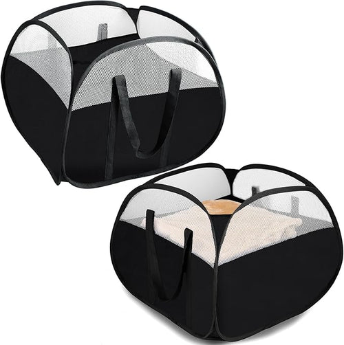 2 Pack Collapsible Laundry Baskets, 90L Large Foldable Laundry Basket, Pop Up by Bemkoo