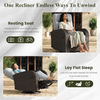 LayinSun Oversized Wicker Outdoor Swivel Glider Recliner with Adjustable Backrest & Footrest, Patio Reclining Lounge Chair - Set of 2 - Image 5