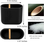 rejomiik Toothbrush Holders Resin Bamboo Tooth Brushing Holder - Image 3