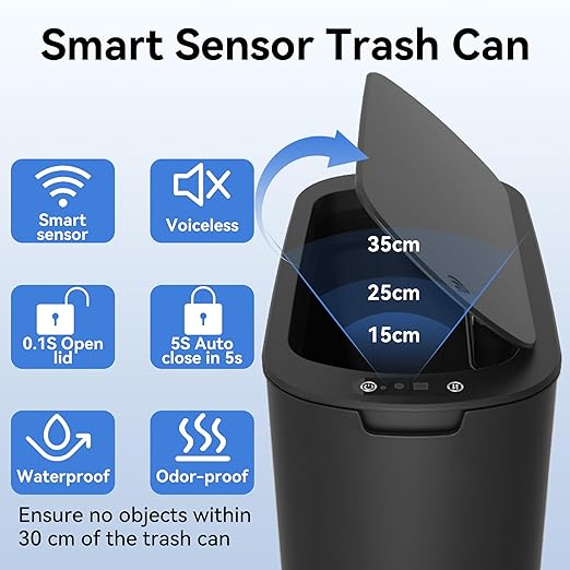 5 Gallon Bathroom Automatic Trash Can - Image 6