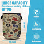 Colourful Car Number Plates Laundry Basket, Laundry Hamper Collapsible Oxford - Image 2