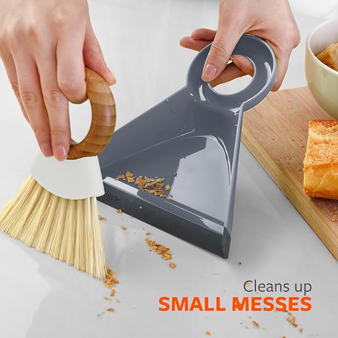 Full Circle Tiny Team Mini Compact Brush & Dustpan Set, Portable Handheld Broom - Image 7