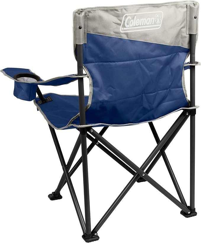 Coleman Big-N-Tall Camping Chair with Cup Holder & Side Pocket, Water-Resistant XL Outdoor Seat Supports up to 600 lbs, Great for Camping, Tailgating, Firepits, Patio, & More - Image 3