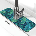Palm Leaves Tropical Summer Green Hawaiian Kitchen Sink Splash Guard Faucet Mat by Unknown