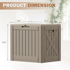Patiowell 43 Gallon Resin Deck Box, Outdoor Storage Box for Patio Furniture, Deliveries, Pool Supplies,Waterproof and Lockable (Light-Brown) - Image 4