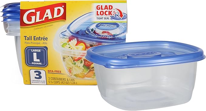 GladWare Tall Entree-3 ct by GladTrashFoodStorage