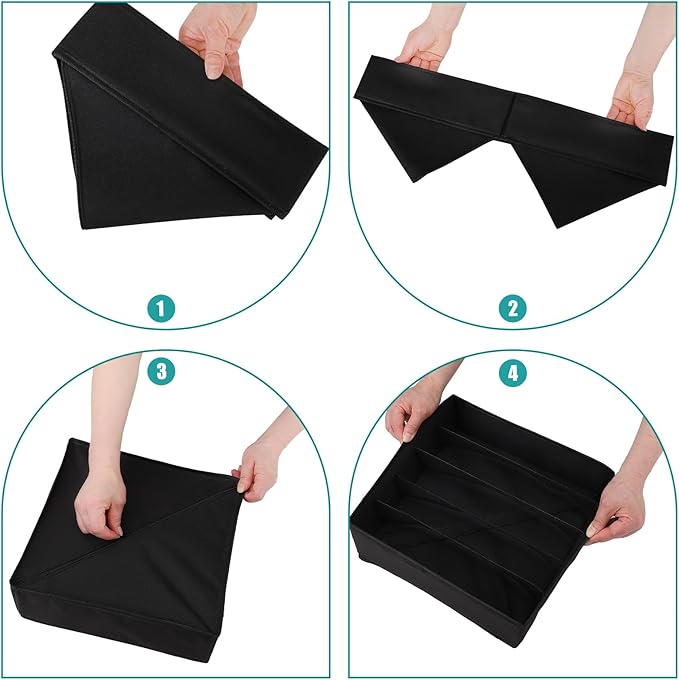 Drawer under Cabinet Clothes Organizer 5 Cell Foldable Storage Cubes Underwear - Image 5