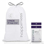 happimess 13.2 Gallon Drawstring Trash Bags, Heavy Duty LDPE Liners by Happimess