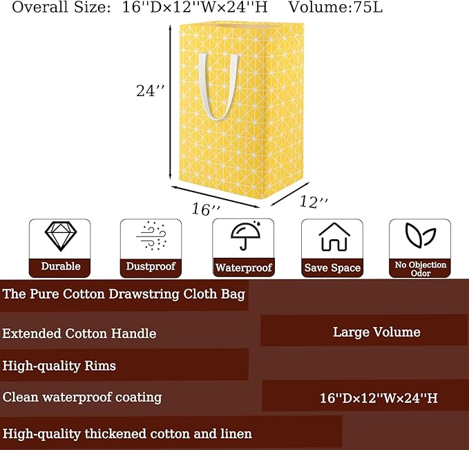Waterproof Laundry Hamper Collapsible Laundry Basket Leather Handle Laundry Bag - Image 2