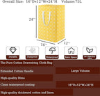 Waterproof Laundry Hamper Collapsible Laundry Basket Leather Handle Laundry Bag - Image 2
