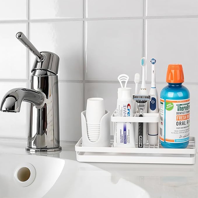 Toothbrush Holders for Bathrooms, Carbon Steel Tooth Brushing Holder Electric - Image 2