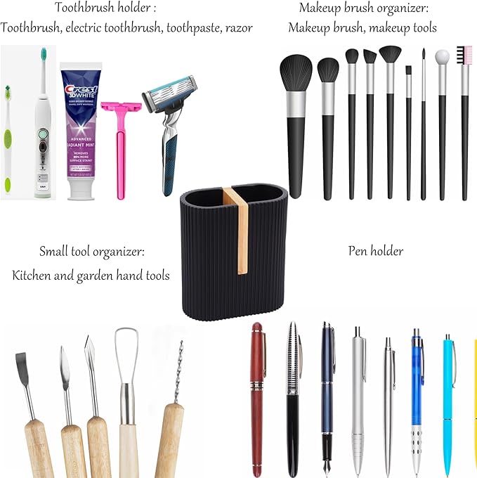 rejomiik Matte Black Toothbrush Holders Electric Toothbrush Holder - Image 7