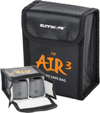 Lipo Battery Safe Bag for DJI Air 3s/Air 3, Explosion-Proof Nylon lithium by Sinyutia