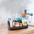 Wood Toothbrush Holders for Bathrooms Countertop Organizer - Image 2