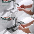 Faucet Mat for Kitchen Sink, Silicone Faucet Handle Drip Catcher Tray, Drying - Image 5