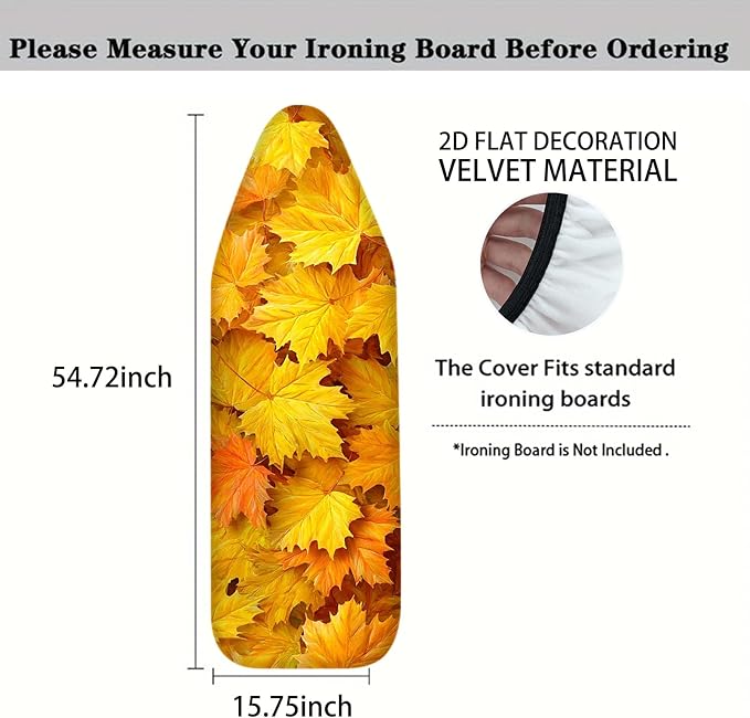 Nuxovilar Autumn Maple Leaves Ironing Board Cover, 15 * 54inch, Fit Most - Image 4