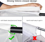 Zilink Hanging Clothes Bag Organizer 43 inch-2 Pack Large Garment Bags Suit Bag - Image 4
