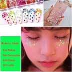 12 Colors Heart Nail Art Glitter Sequins, 3D Love Heart Nail Flakes Designs - Image 4