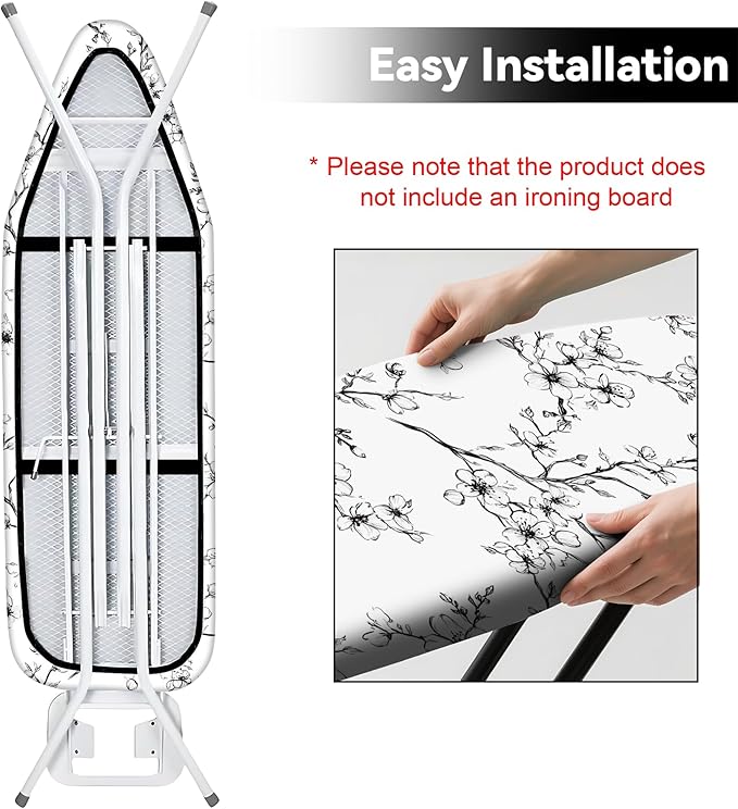Floral Ironing Board Cover 17.7"x49", Standard Size Iron Board Covers - Image 2