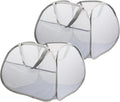 2 Pack Collapsible Laundry Baskets, 90L Large Foldable Laundry Basket, Durable by Bemkoo