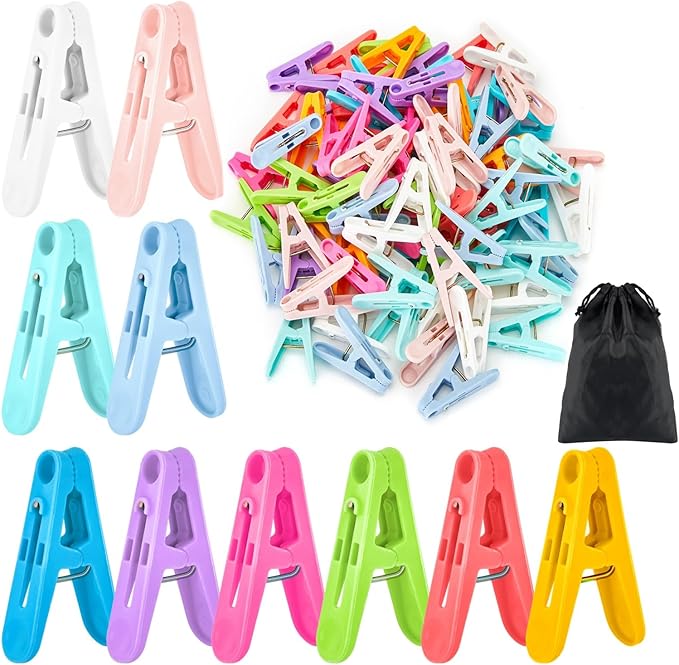 Colored Clothespins, Windproof Towel Clips by Rovedcity