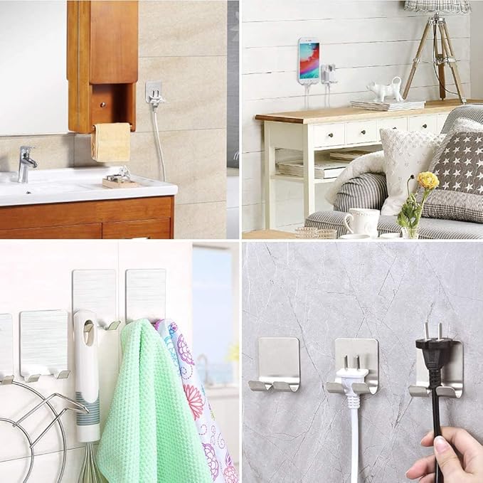 Deluxe Razor Holder for Shower-Hook Hanger StandAdhesive Stainless Steel Heavy - Image 6
