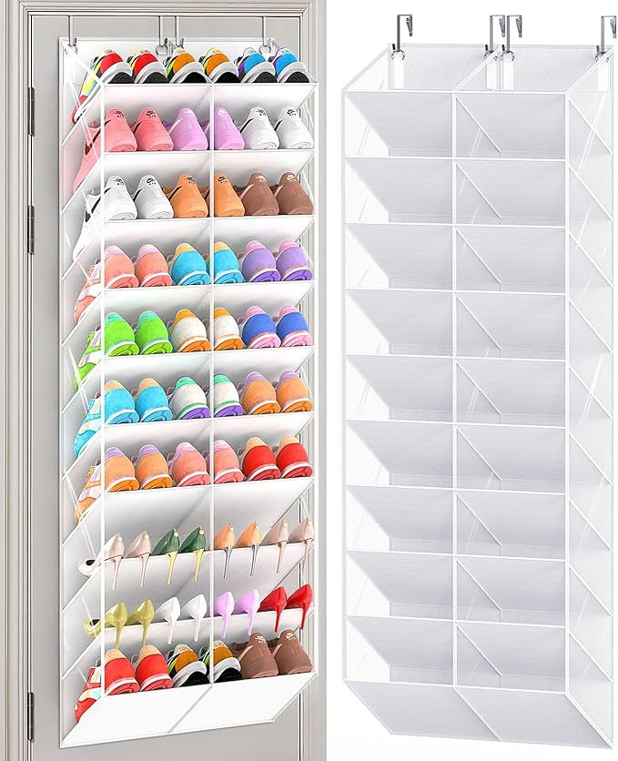 20-30 Pairs Over the Door Shoe Organizer, 10-Tier Door Shoes Rack, Handing by UVIAHOMIHOMEORGANIZER